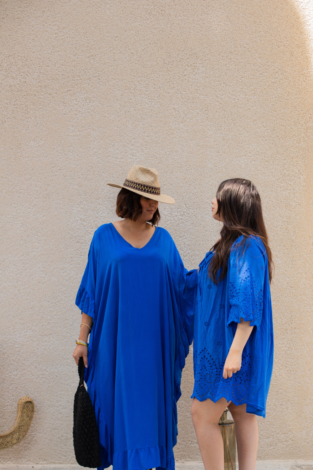 Robe tunique courte grande taille Elo bleu du 42 au 50 - Coeurves