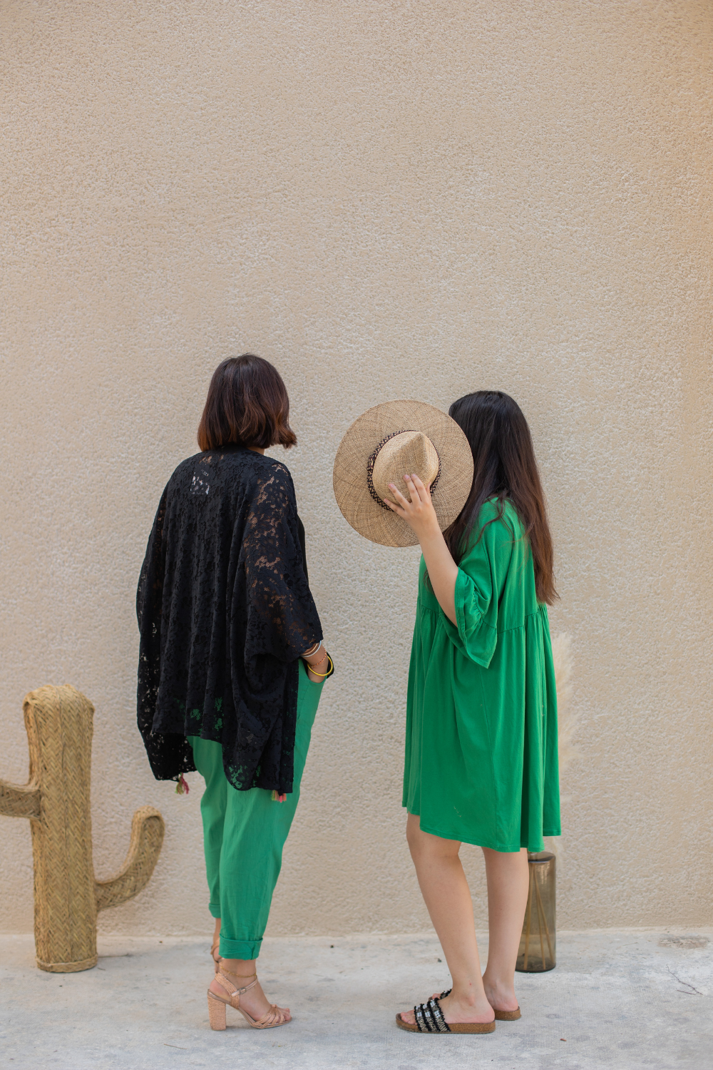 Robe tunique courte grande taille Pipa vert du 42 au 52 - Coeurves