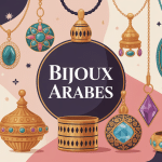 Illustration bijoux arabe or argent pierres précieuses