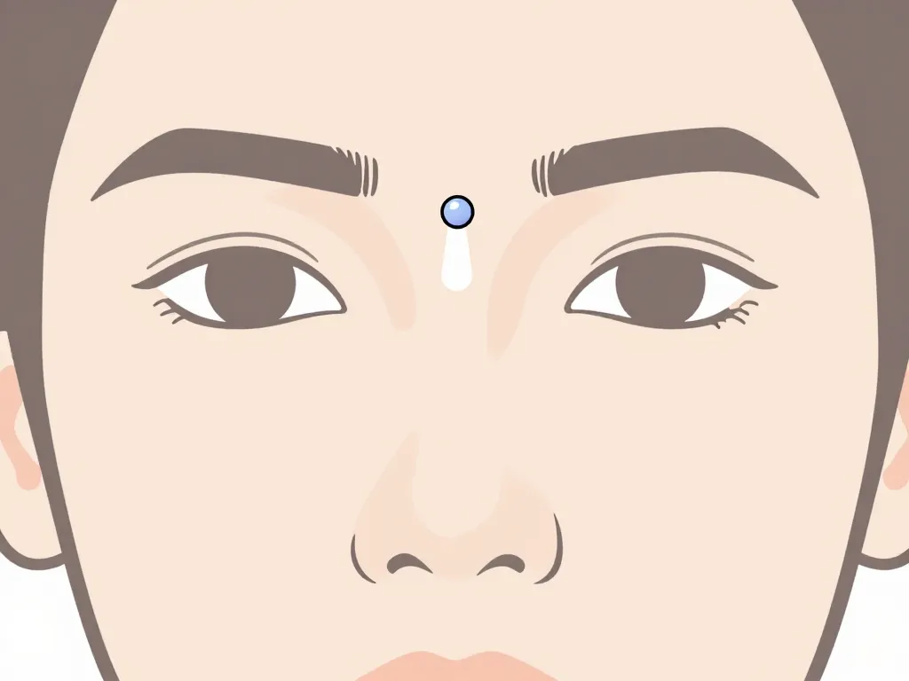 Diagramme anatomique stylisé montrant le bridge piercing