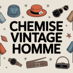 illustration chemise vintage homme style rétro avec accessoires