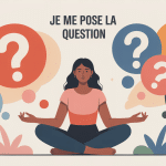 illustration méditative je me pose la question introspection