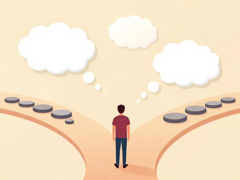 je me suis posée la question illustration prise de décision