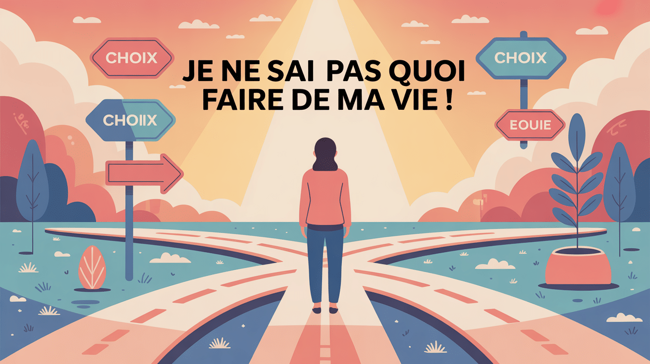 je ne sais pas quoi faire de ma vie illustration conceptuelle choix