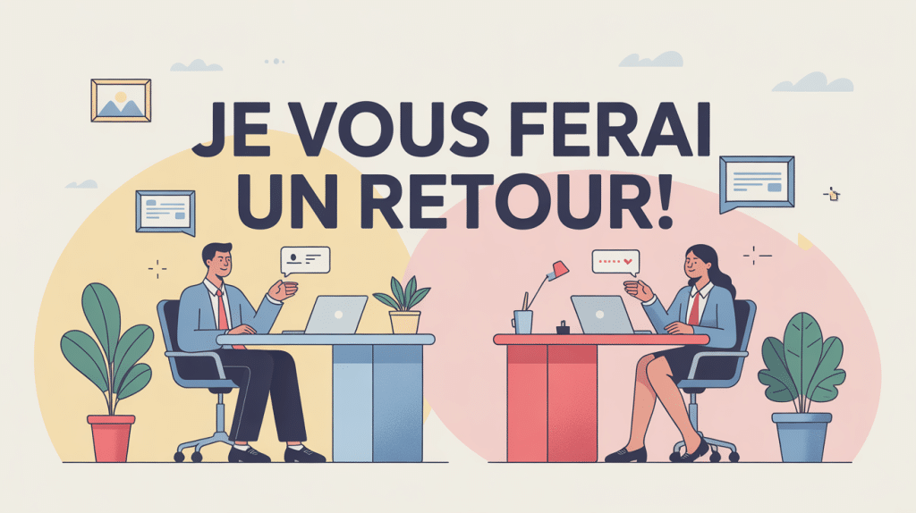 illustration communication professionnelle je vous ferai un retour