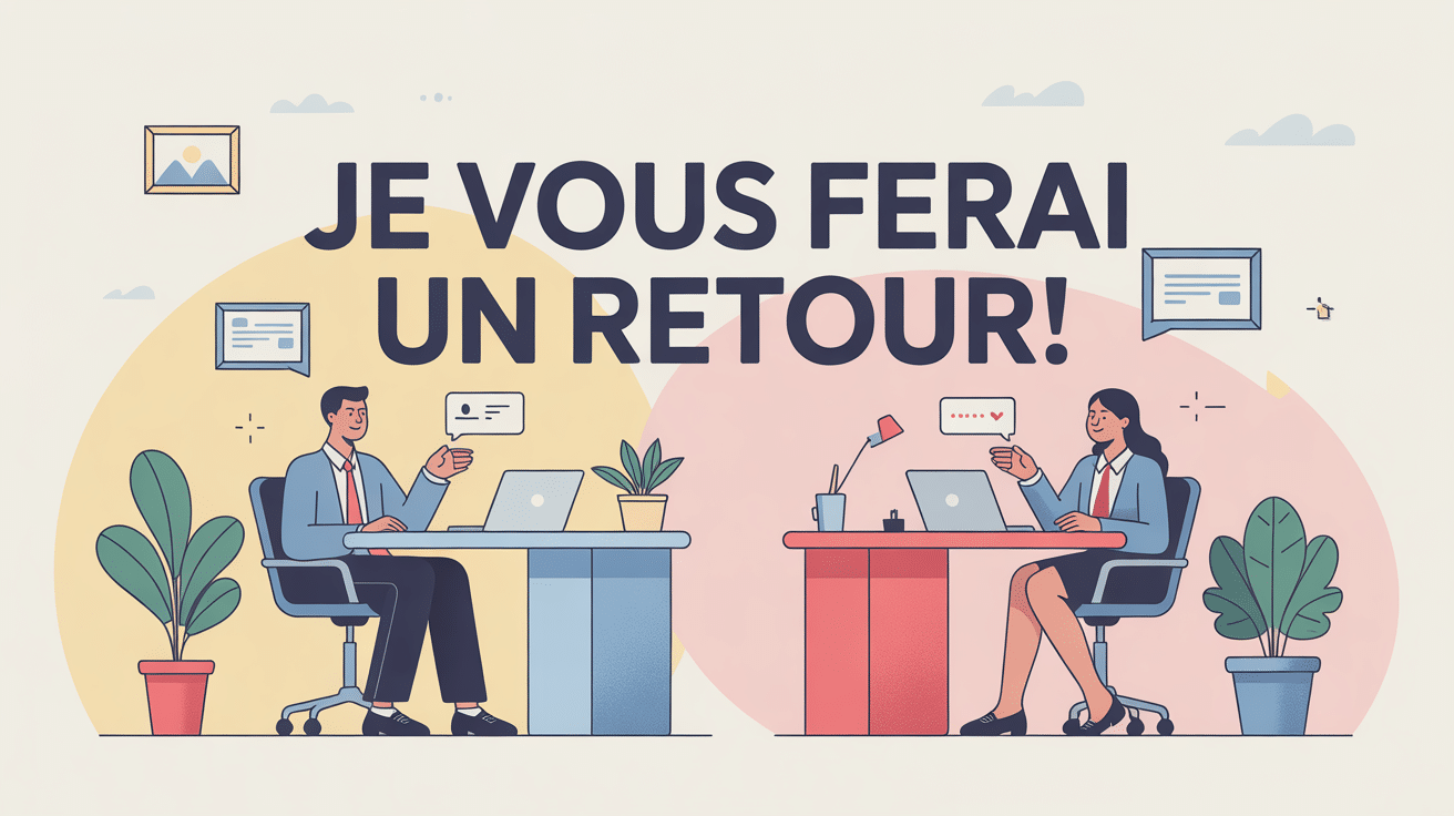 illustration communication professionnelle je vous ferai un retour