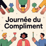 illustration journée du compliment ambiance chaleureuse