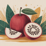 Kaki danger fruit automne stylisé