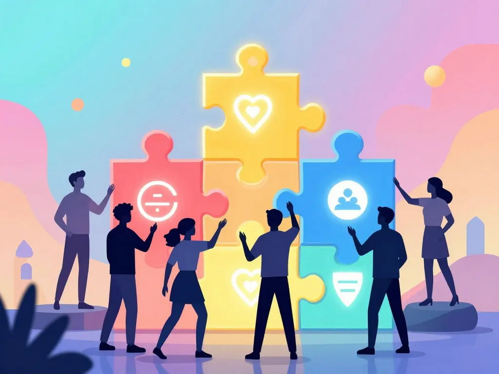 image liste valeurs puzzle identité organisation