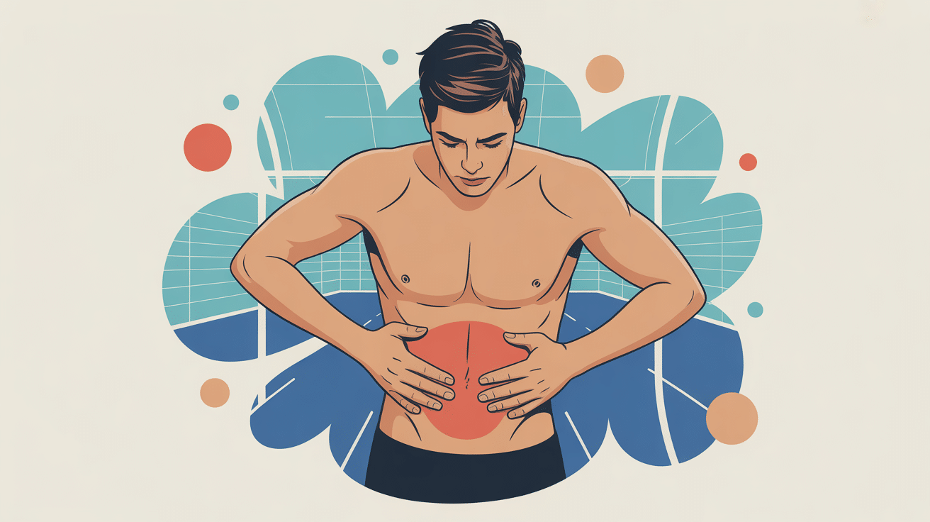 Illustration de douleur mal aux abdos apres sport