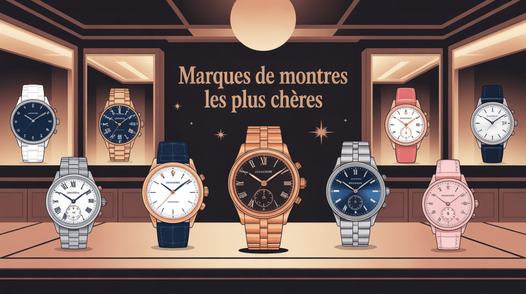 illustration marque de montre les plus cher vitrines prestige