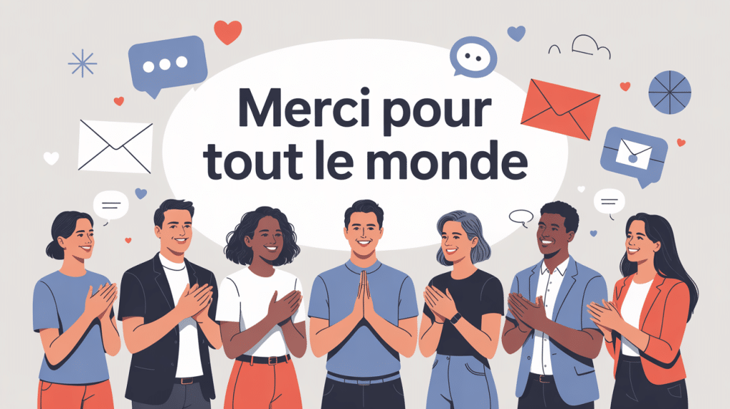 illustration groupe merci pour tout le monde alternatives élégantes