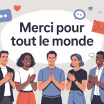 illustration groupe merci pour tout le monde alternatives élégantes
