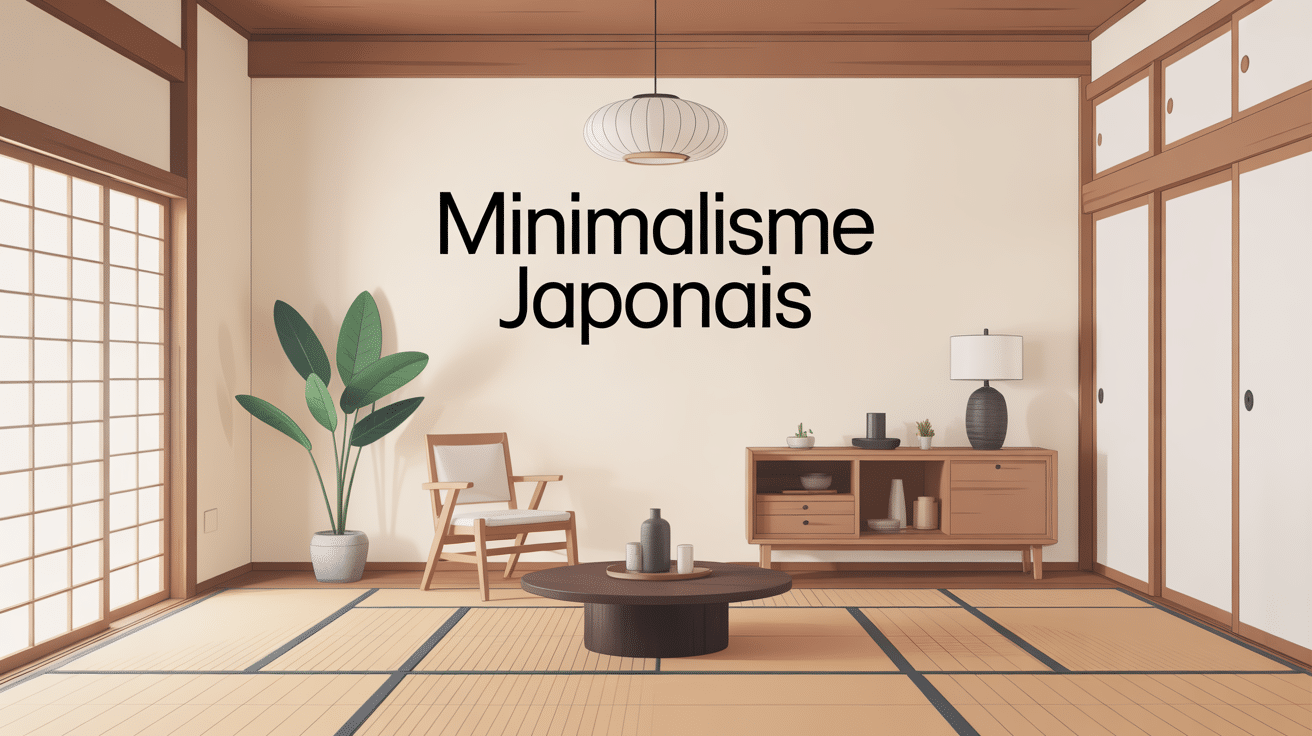 minimaliste japonais intérieur chaleureux tatamis bois