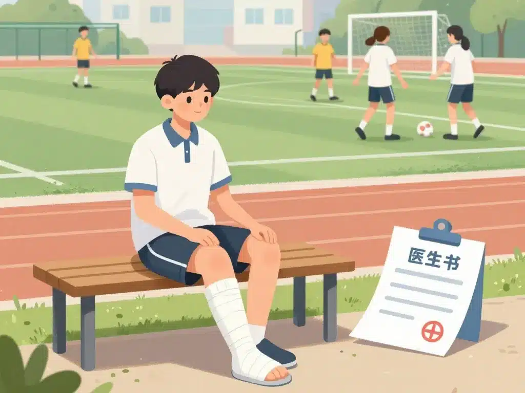 motif valable pour dispense de sport, élève blessé et certificat médical