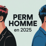 illustration perm homme modernes et boucles tendances