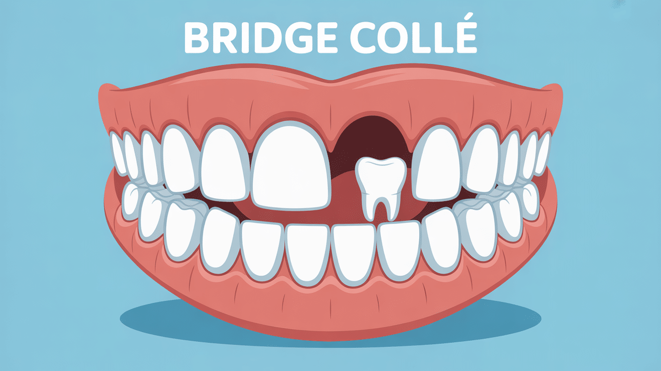 prix bridge collé visuel bouche stylisée