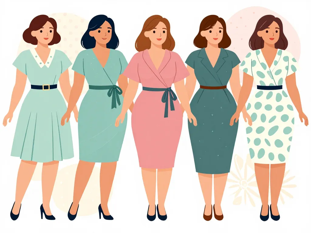 différentes coupes robe vintage grande taille femme