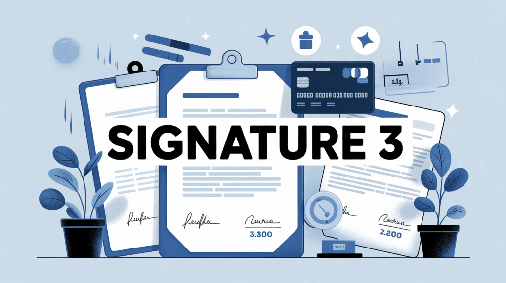 illustration signature 3 options garanties