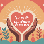 tu es la au coeur de nos vie image symbolique coeur lumineux