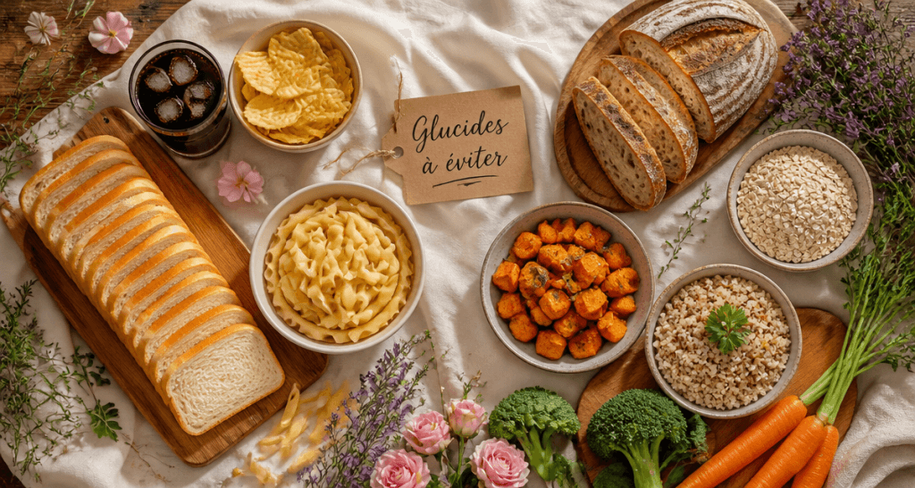 aliments riches en glucides a eviter sur table