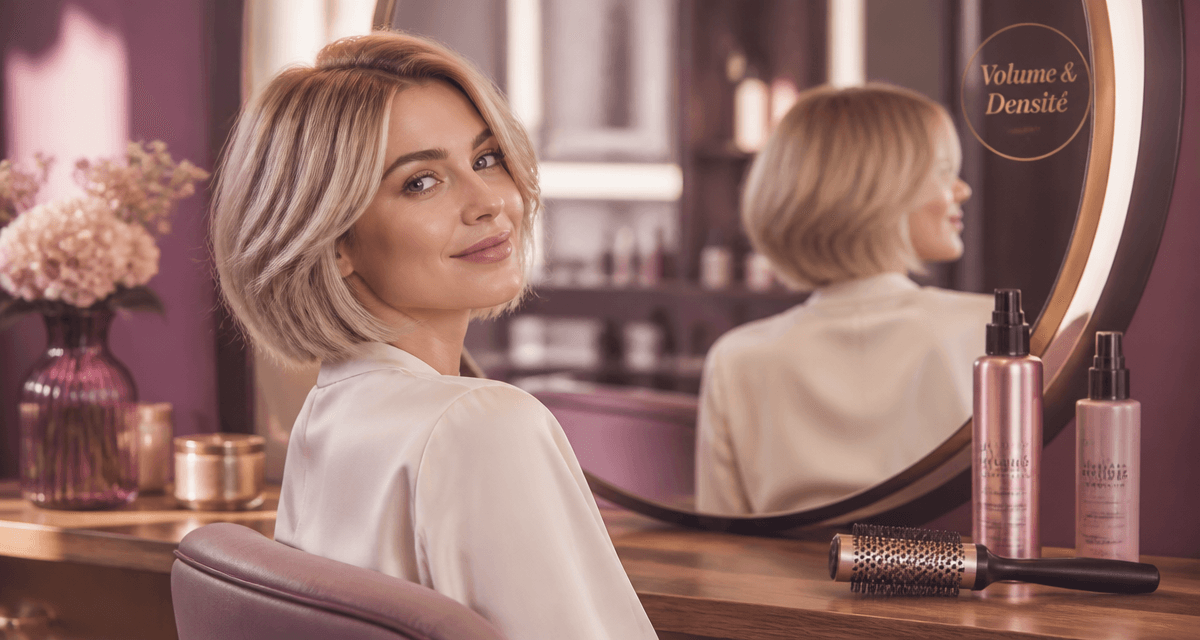 Coiffure cheveux fins carré moderne volumineux