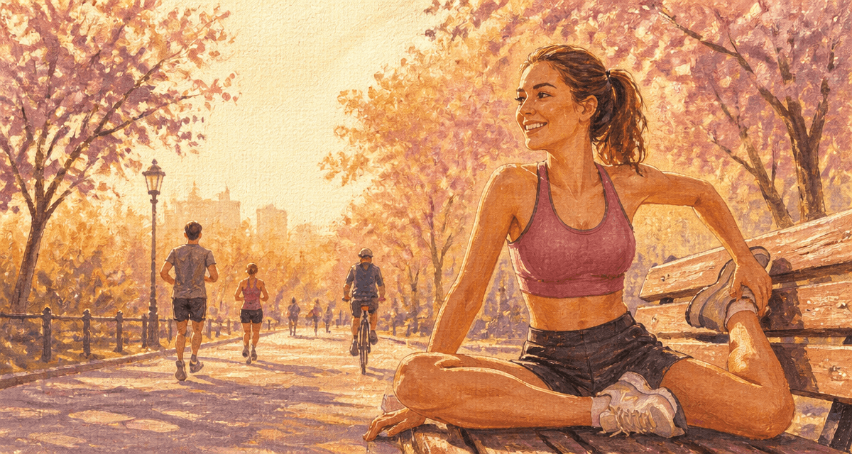 hormone du bonheur sport femme étirement matin