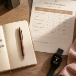 motivation musculation carnet haltère bureau