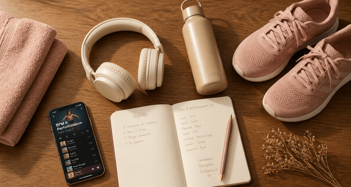 musique fitness casque audio smartphone gourde baskets