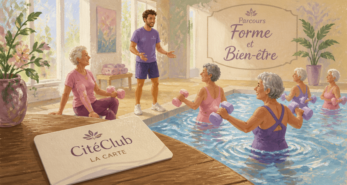parcours forme et bien etre tours séance aquagym seniors