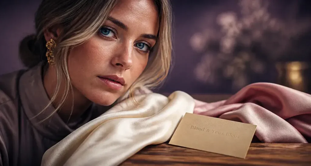 Blonds aux yeux bleus, gros plan femme aux yeux bleus