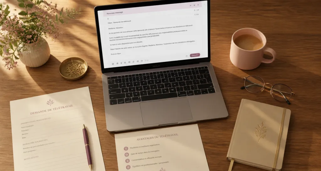 demande de télétravail pour raison familiale bureau