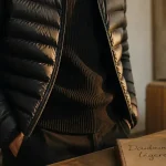 Doudoune fine pour homme noire, doudoune légère pour intersaison