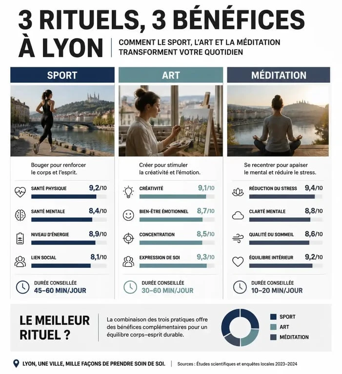 Comparatif des rituels à Lyon : sport, art et bien-être