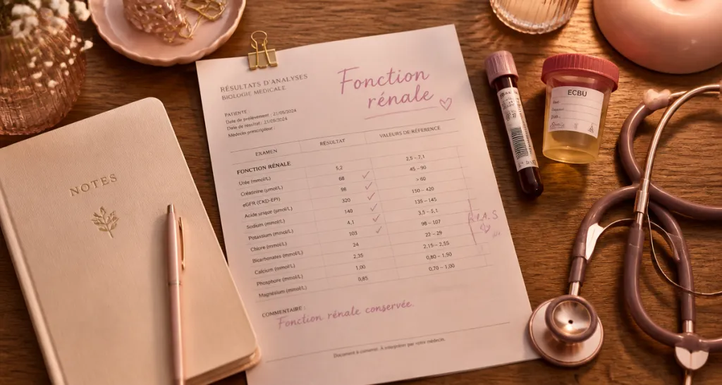 insuffisance renale prise de sang feuille resultats