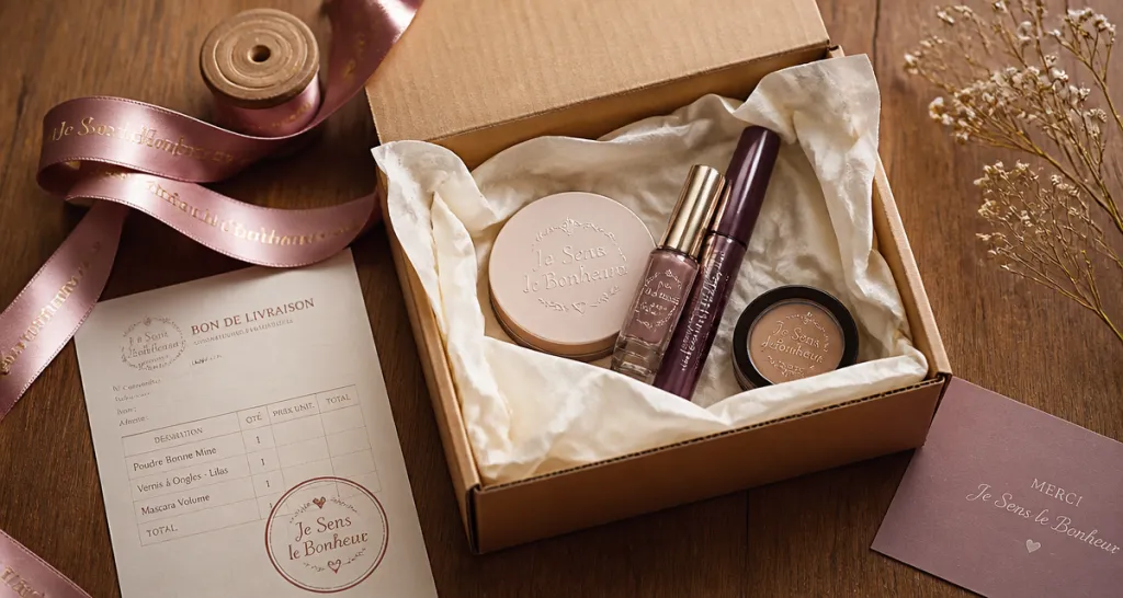 je sens le bonheur avis cosmétiques flat lay