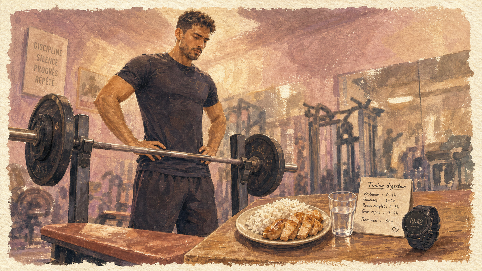 Muscu apres manger : timing digestion avant entraînement