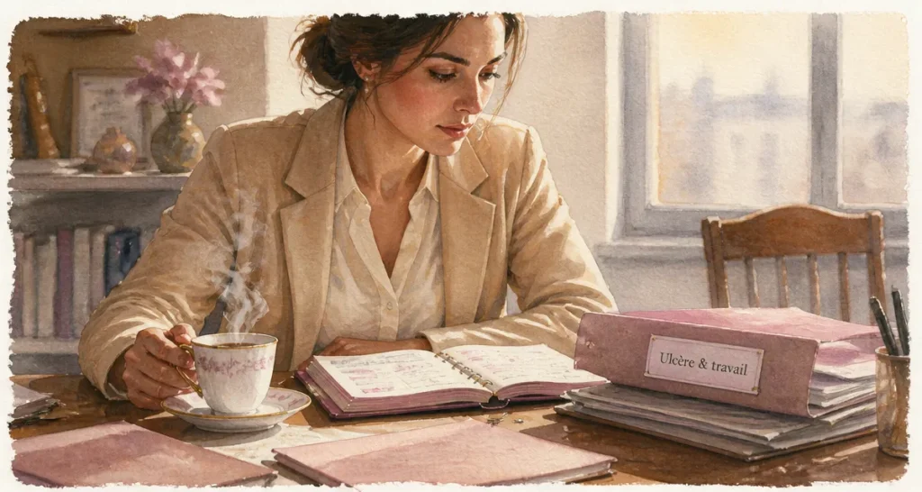 Peut on travailler avec un ulcère, professionnel au bureau avec dossier médical