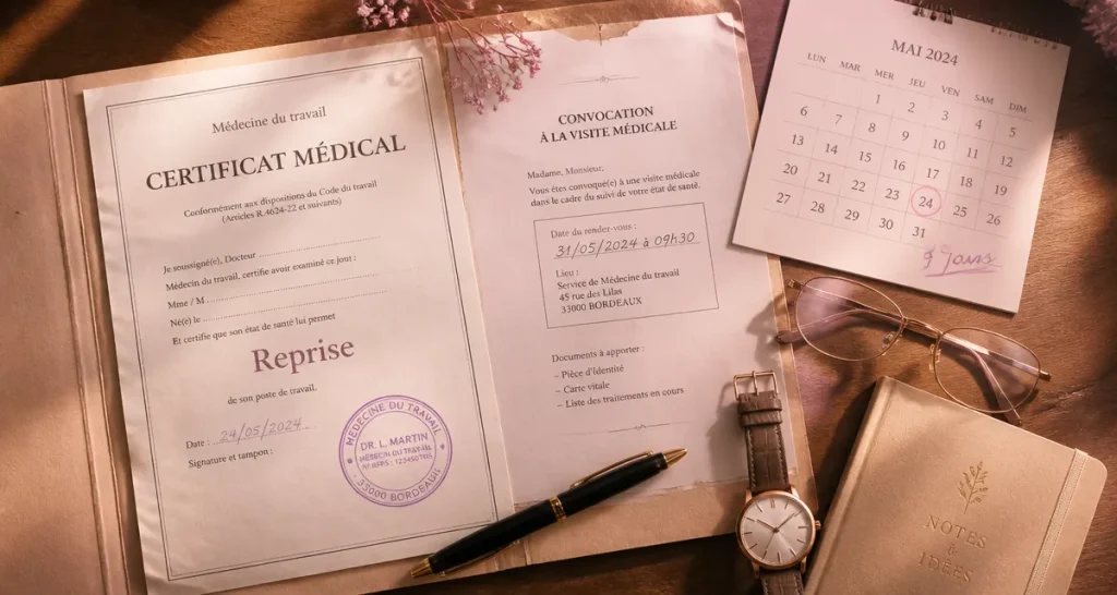 Reprise accident de travail : délais et visite médicale avant reprise