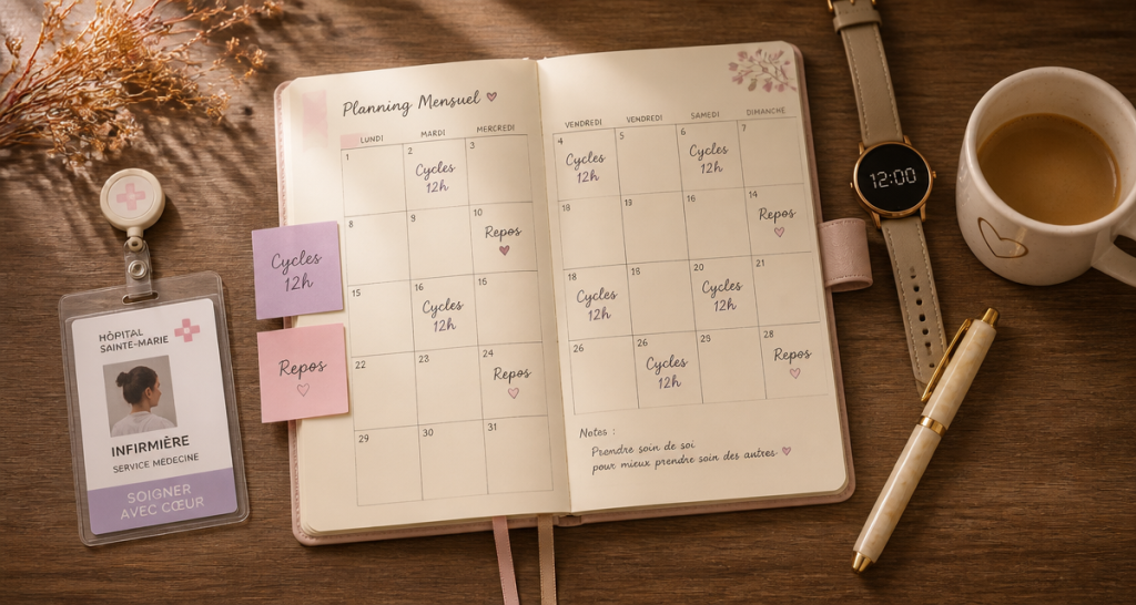 travail en 12h combien de jour par mois planning manuscrit