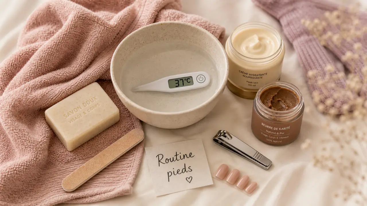 Comment avoir de beaux pieds : bain tiède, gommage doux et ongles nets