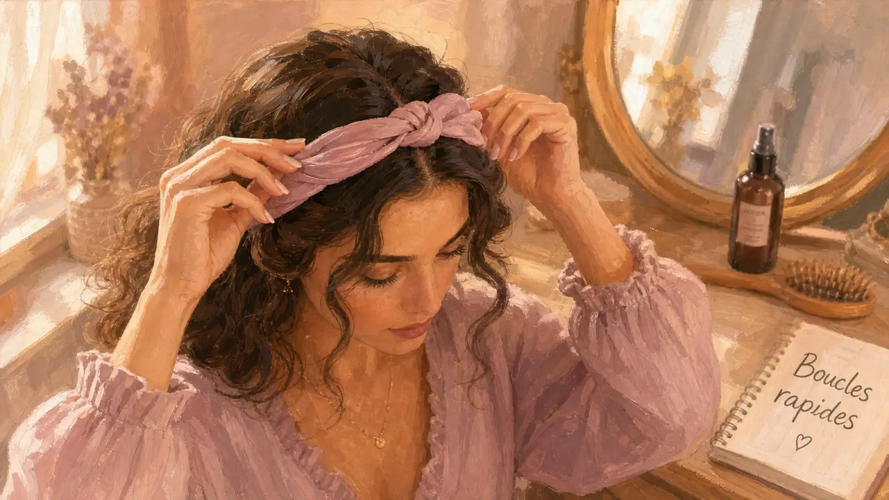 Comment boucler ses cheveux rapidement sans chaleur avec headband en tissu