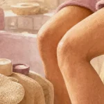 comment bronzer des jambes sans traces : jambes en salle de bain, gommage et autobronzant SPF 50+