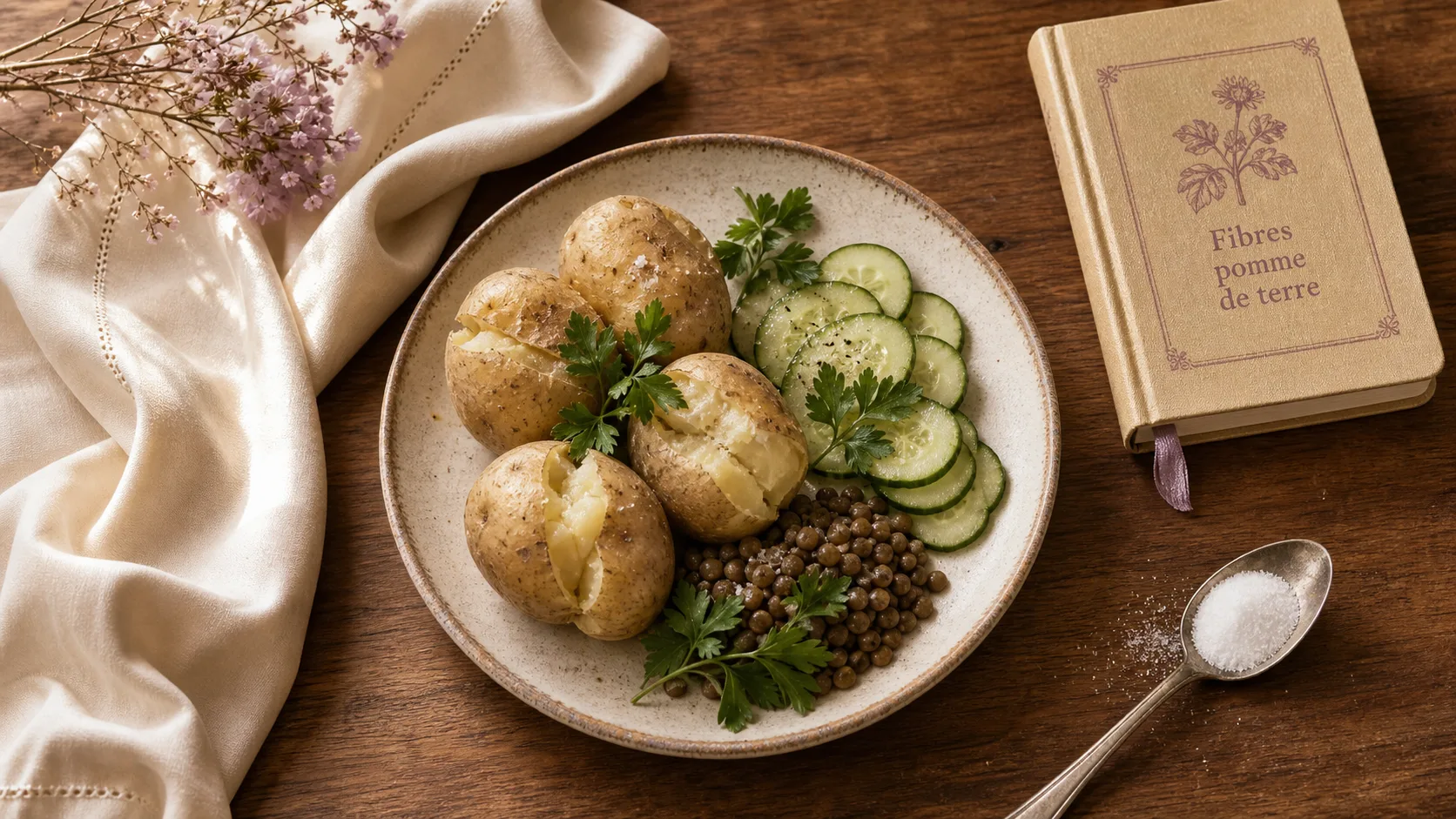 Fibre dans les pommes de terre : 1,96 g aux 100 g (cuisson change l’apport)