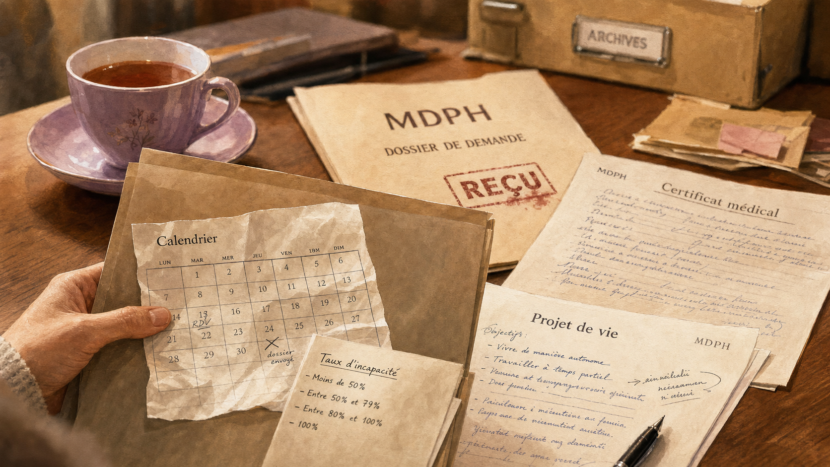 Fibromyalgie mdph : dossier handicap, projet de vie et taux d’incapacité