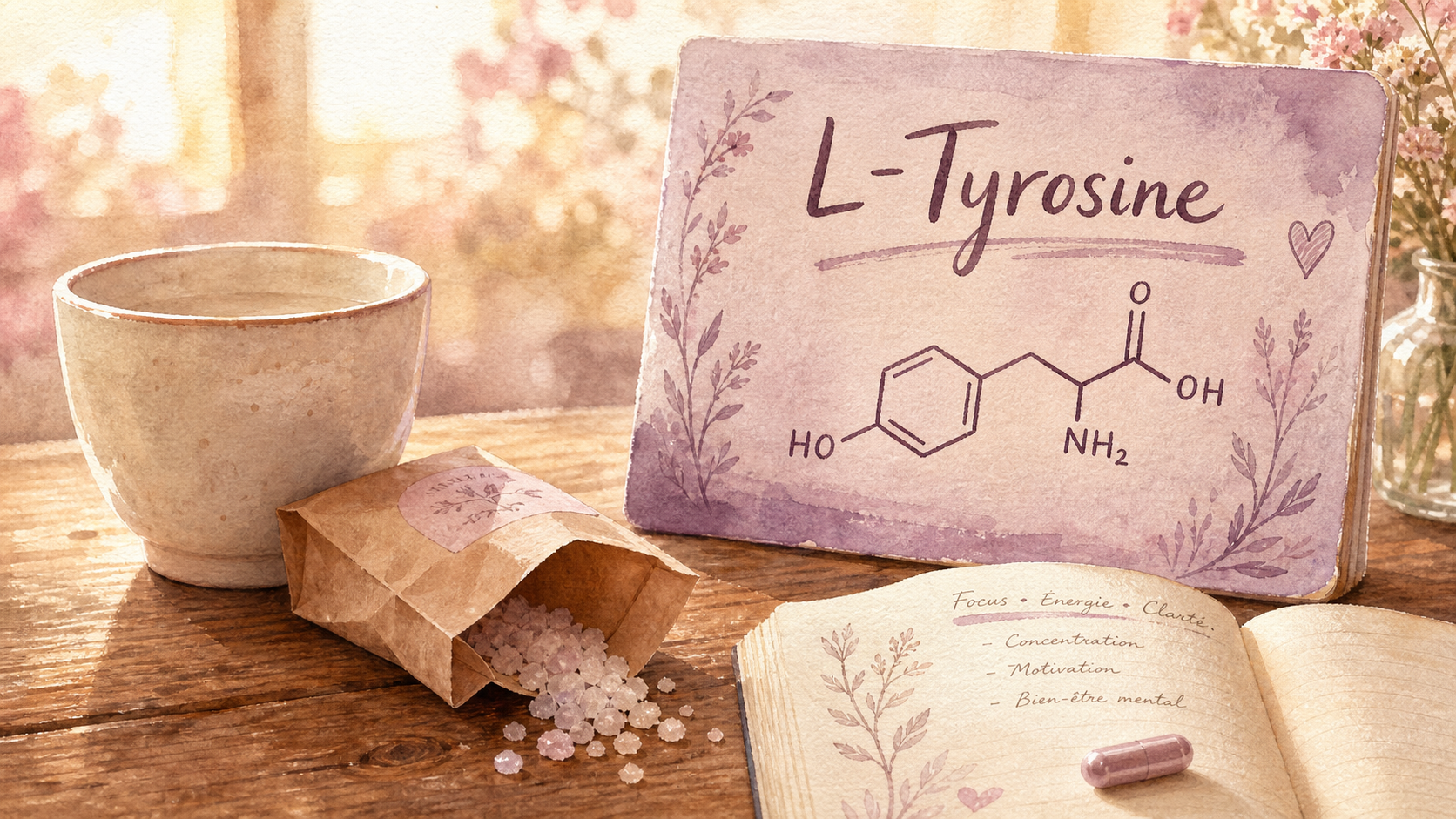 L tyrosine et perte de poids : soutien anti-stress, gélule et cristaux