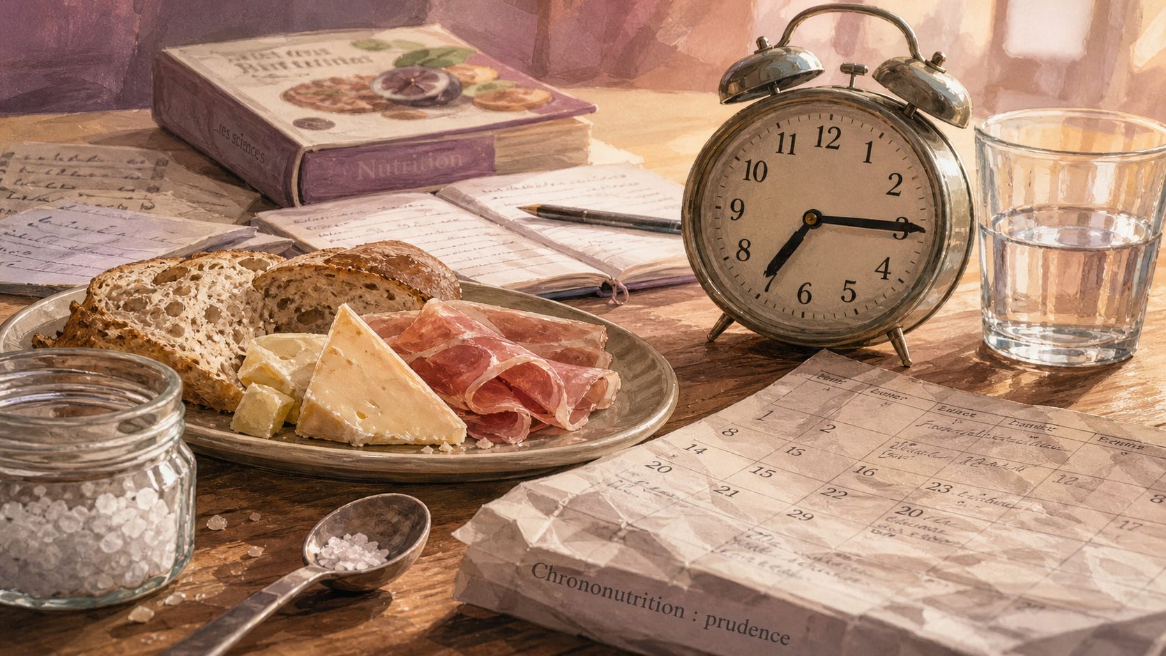 Les dangers de la chrononutrition : sel et lipides au petit-déjeuner, réveil 07:15