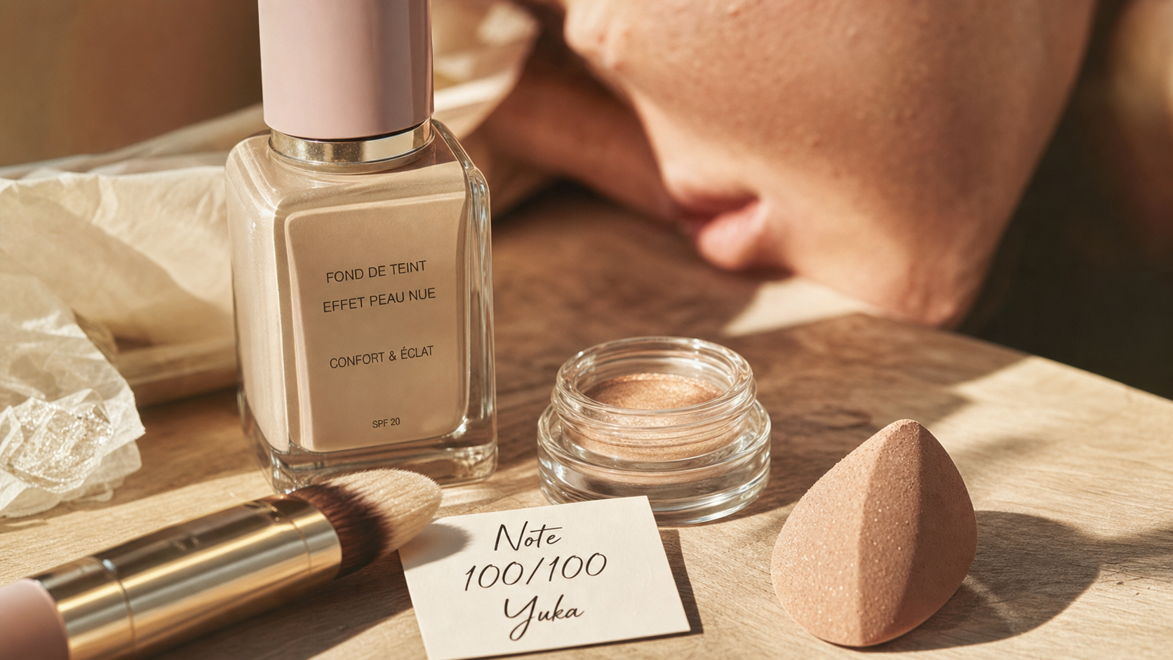Meilleur fond de teint Yuka 100/100 nude de teint Yves Rocher, rendu peau nue