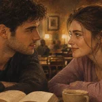 Regard amoureux signes : contact visuel dans un café feutré