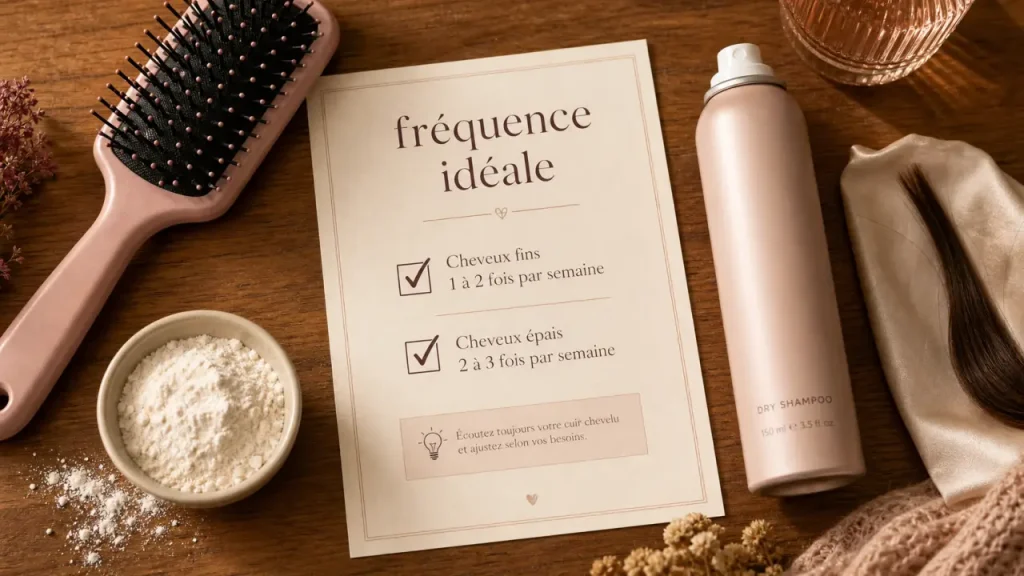 Shampoing sec combien de fois par semaine : 1 à 2 fois pour éviter irritation